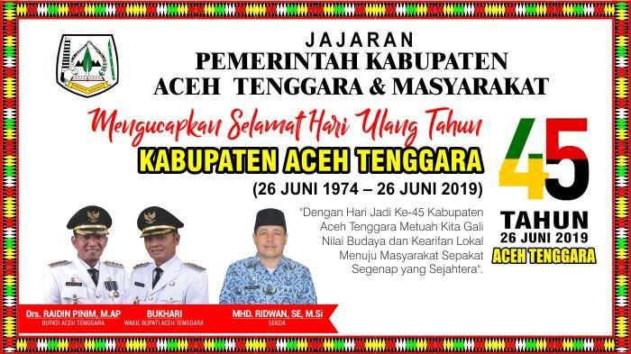 Ucapan Selamat dari Pemkab Aceh Tenggara dan Masyarakat